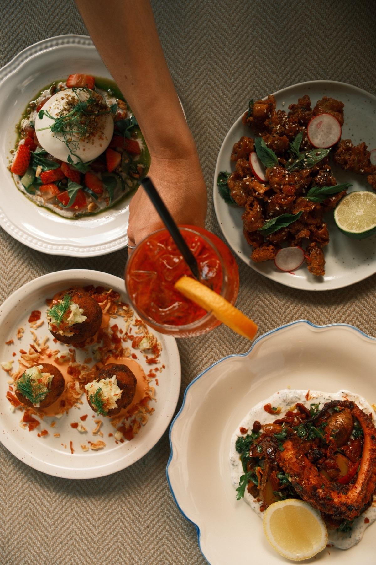 Sélection de plats à partager